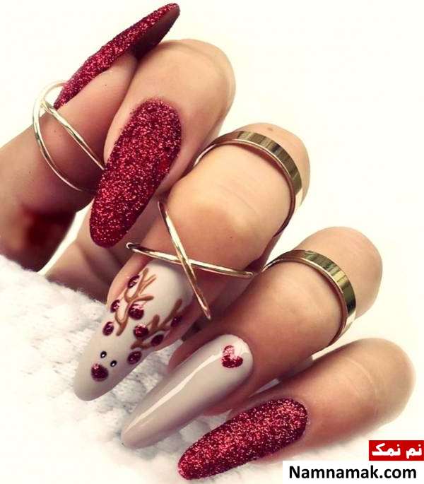 ایده طراحی ناخن کریسمس