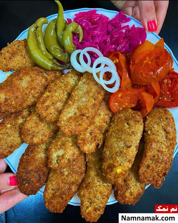 طرز تهیه کتلت مرغ با برنج مرحله به مرحله خانگی کتلت مرغ با برنج