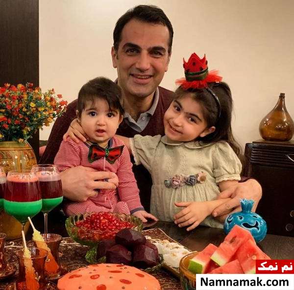 بازیگران ایرانی که امسال بچه دار شدند کورش سلیمانی و فرزندانش
