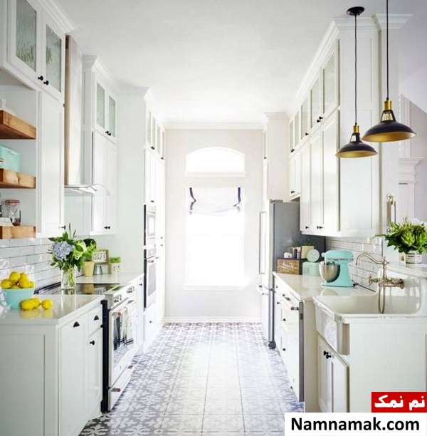 رنگ دکوراسیون آشپزخانه راهرویی