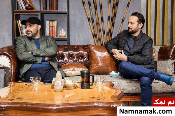 عکس های جالب از مهمانان برنامه همرفیق در پشت صحنه محسن تنابنده و احمد مهران فر در پشت صحنه برنامه همرفیق