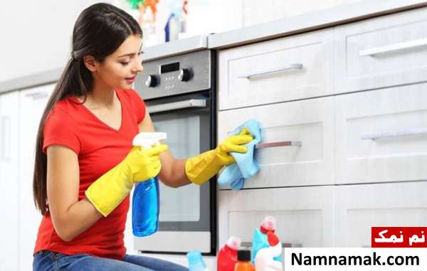 تمیز کردن کابینت ام دی اف