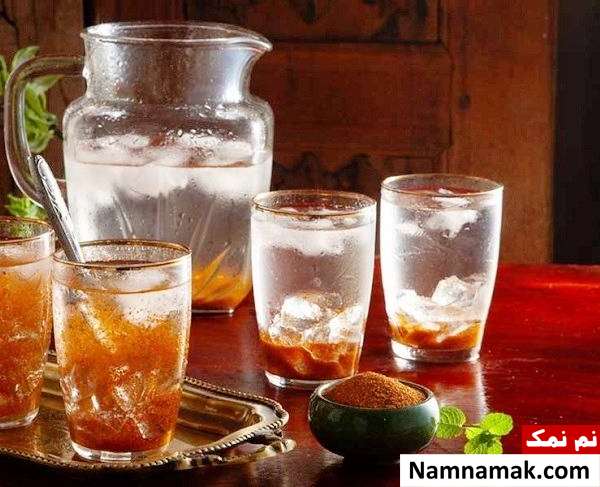 شربت خاکشیر با گلاب