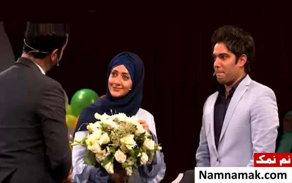 امیرعلی نبویان جشن سالگرد ازدواج ر و همسرش در شبکه نسیم
