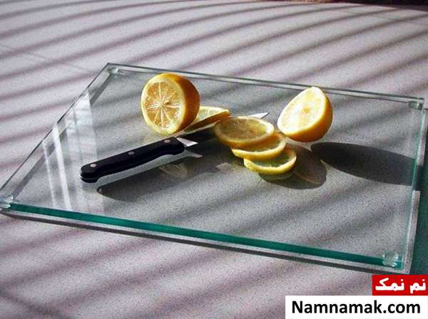 جنس شیشه ای تخته آشپزخانه