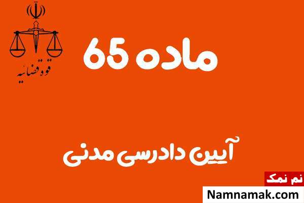 ماده 65 آیین دادرسی مدنی