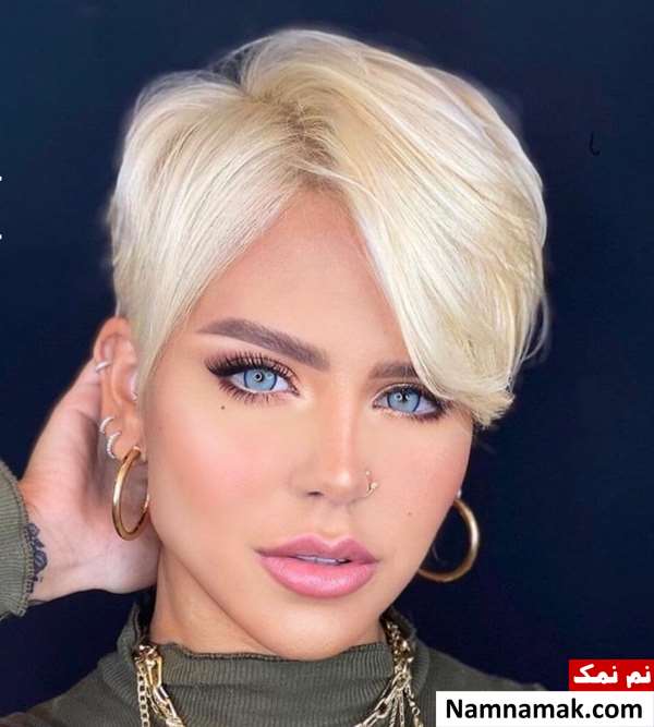 مدل رنگ و مش موی کوتاه زنانه و دخترانه