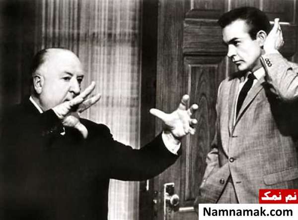 آلفرد هیچکاک و گاندی سال 1964 آلفرد هیچکاک و گاندی سال 1964