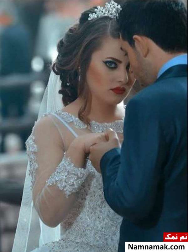 ژست عکاسی عروس و داماد فیگور ایستاده عروس و داماد