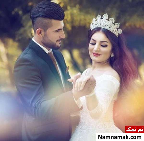 ژست عکاسی عروس و داماد ژست عکاسی از عروس و داماد در طبیعت