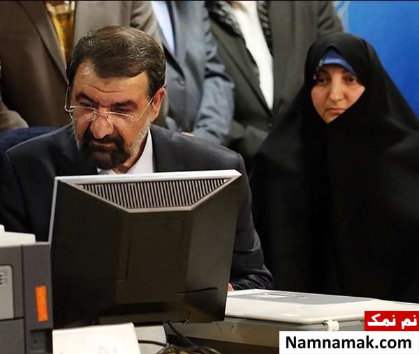 محسن رضایی و همسرش معصومه خدنگ