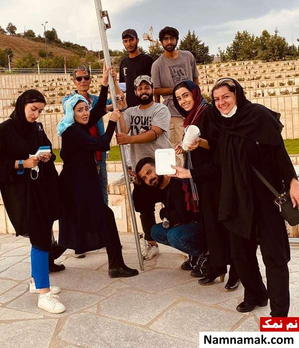 مرمیم معصومی در پشت صحنه سریال نقش خاک