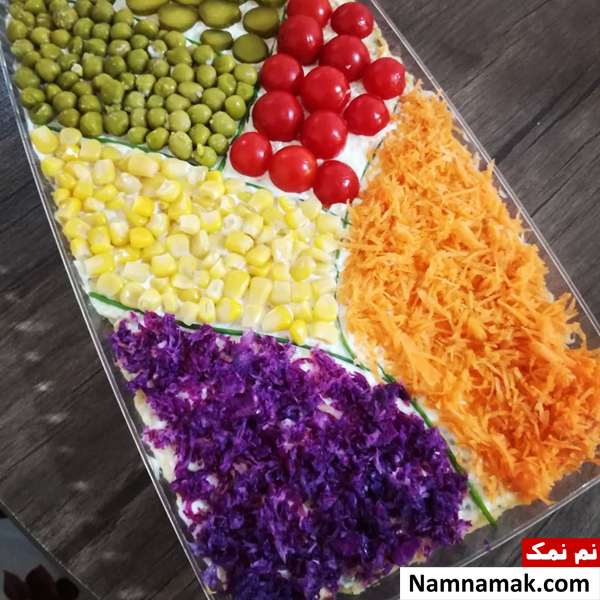 مدل تزیین سالاد الویه