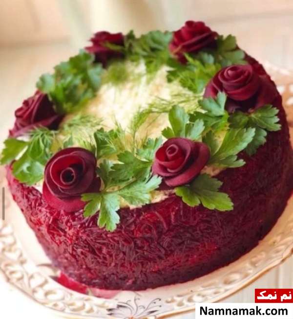مدل تزیین سالاد الویه
