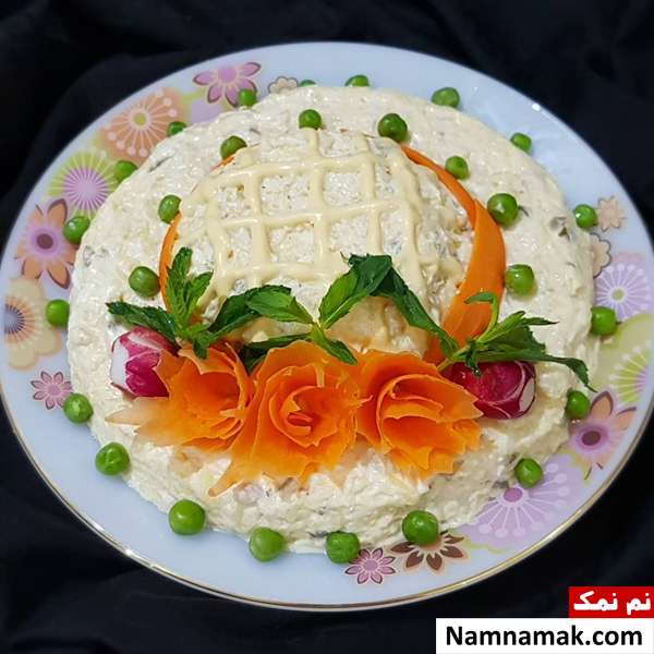مدل تزیین سالاد الویه