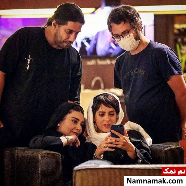 هنگامه قاضیانی و غزل شاکری در پشت صحنه سریال جزیره