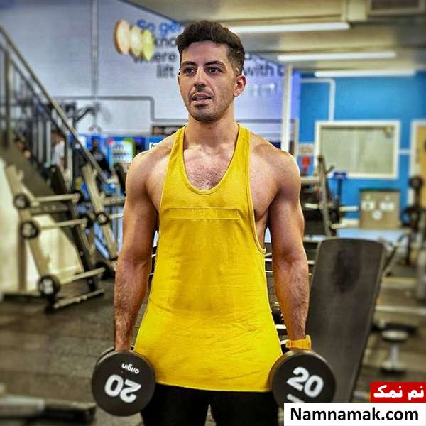 زندگینامه مهدی پرستاران و همسرش اندام مهدی پرستاران در حال بدنسازی