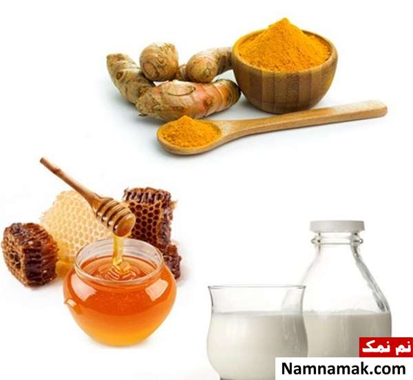 ماسک زردچوبه و عسل و شیر
