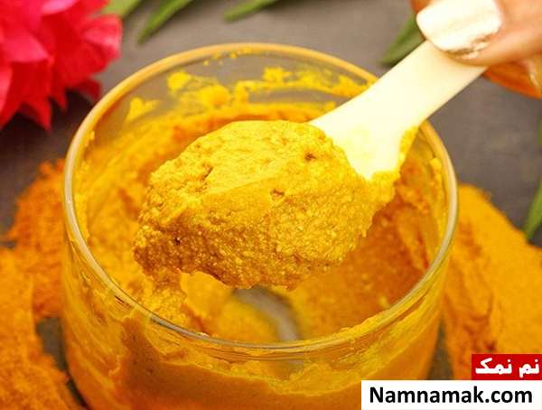ماسک زردچوبه و عسل و شیر
