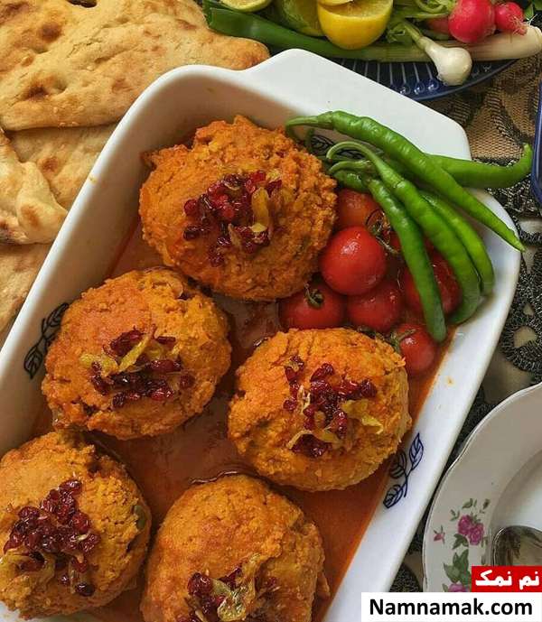 کوفته با سنگدان مرغ