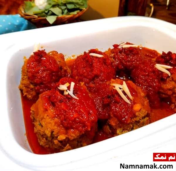 کوفته با سنگدان مرغ