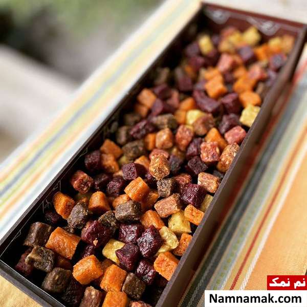 طرز تهیه میوه خشک مکعبی