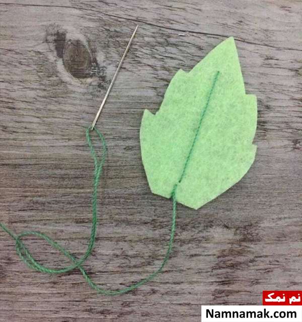 تزیین پردهای توری با نمد و گل های نمدی