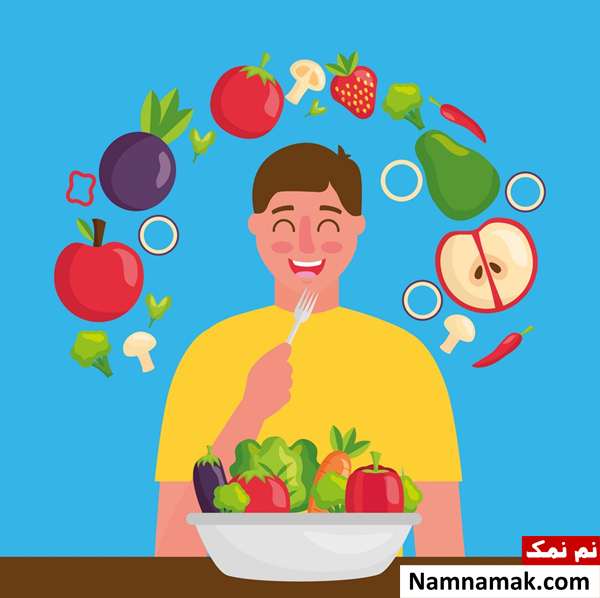 نقاشی غذاهای مفید و مضر برای دانش آموزان و کودکان