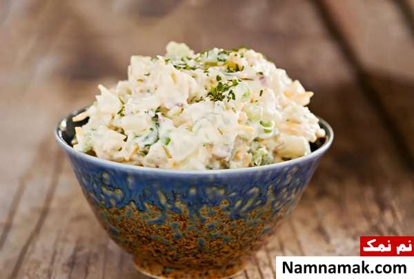 طرز تهیه سالاد سیب زمینی شوید