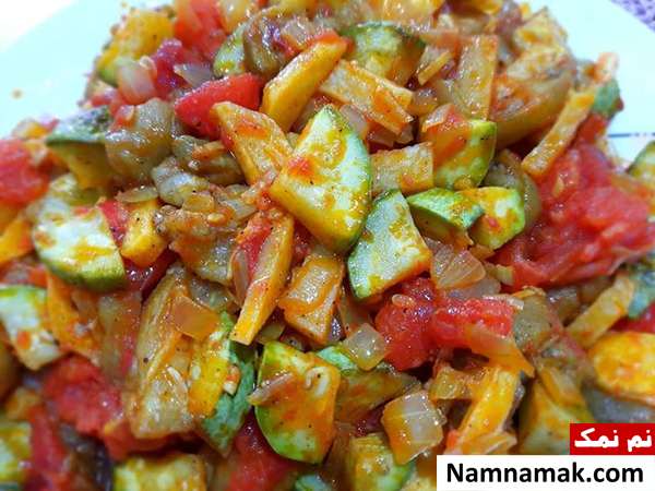 یتیمچه کدو سبز و بادمجان یتیمچه کدو سبز و بادمجان