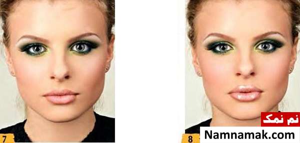 آرایش چشم سبز و طلایی