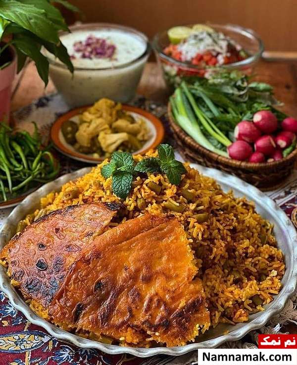 استانبولی پلو با مرغ