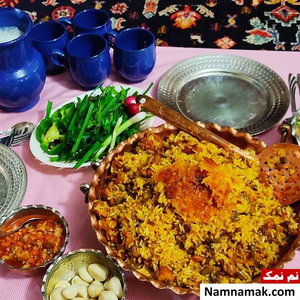 استانبولی پلو با مرغ