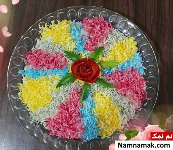 طرز تهیه پلو رنگی