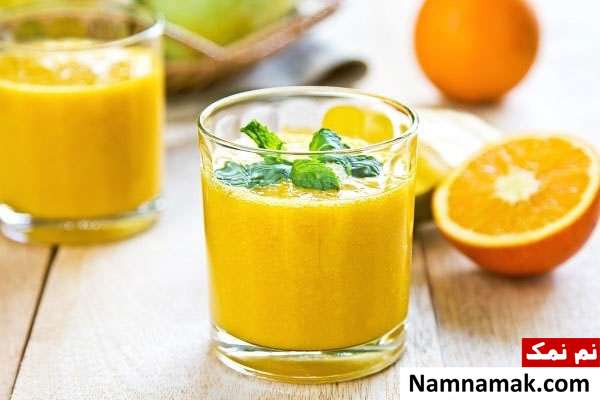 طرز تهیه اسموتی سیب و پرتقال