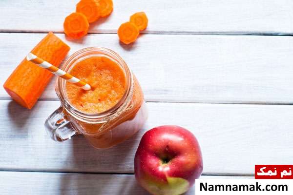 طرز تهیه اسموتی سیب و هویج