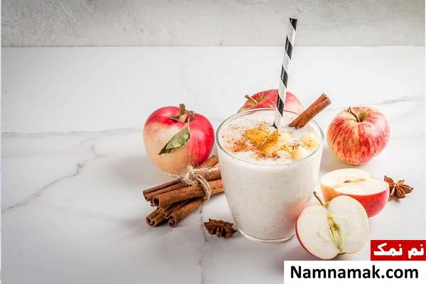 طرز تهیه اسموتی سیب و دارچین