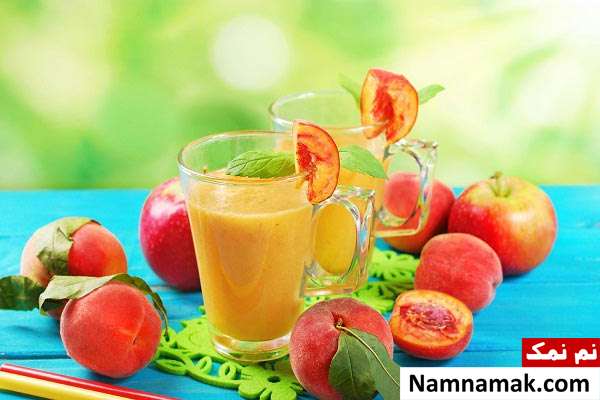 طرز تهیه اسموتی سیب و هلو