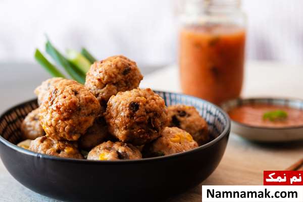 طرز تهیه توپک مرغ چرخ کرده