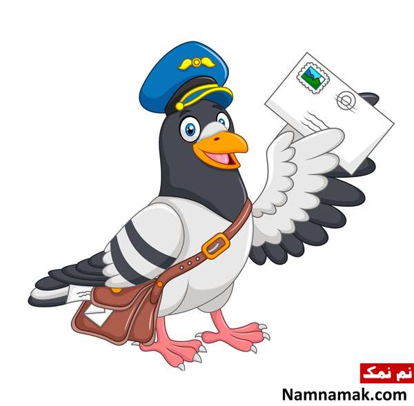 نقاشی کبوتر نامه رسان برای کودکان