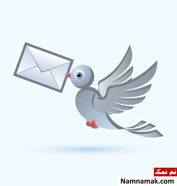 نقاشی کبوتر نامه رسان برای کودکان