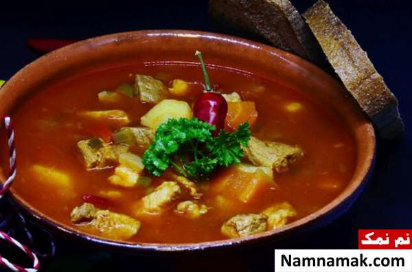 طرز تهیه سوپ گولاش 