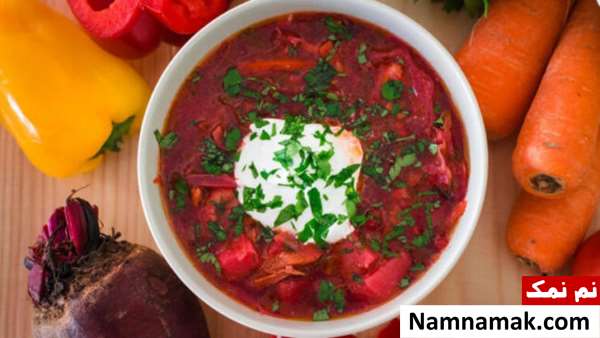 طرز تهیه سوپ برش روسی خوشمزه