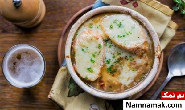 طرز تهیه سوپ مجلسی خانگی پیاز 