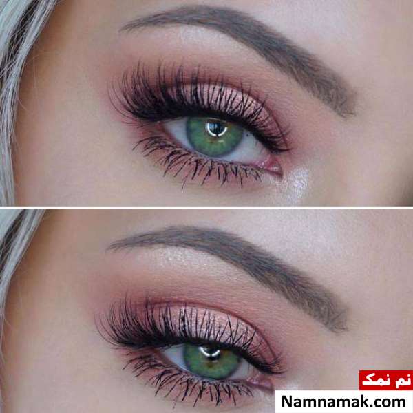 سایه صورتی برای چشم سبز