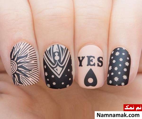 طراحی اسم روی ناخن و نوشتن حروف فارسی و انگلیسی