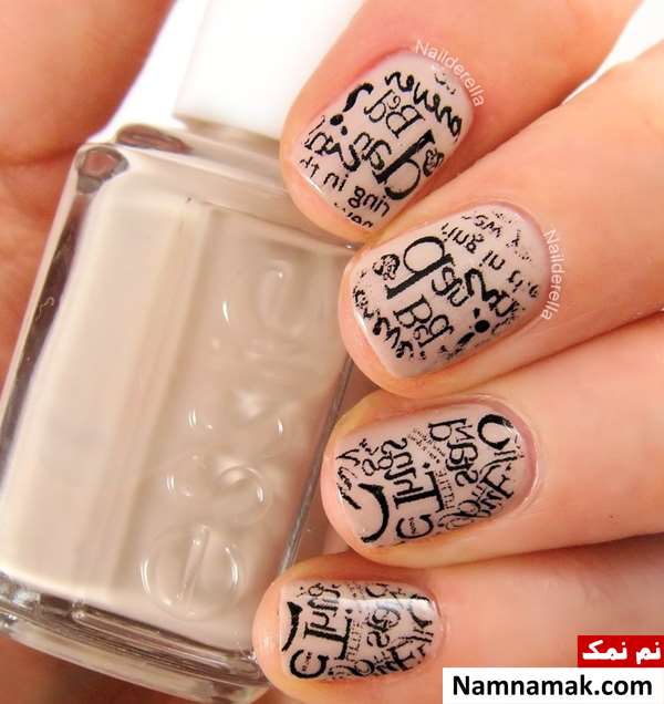 طراحی اسم روی ناخن و نوشتن حروف فارسی و انگلیسی