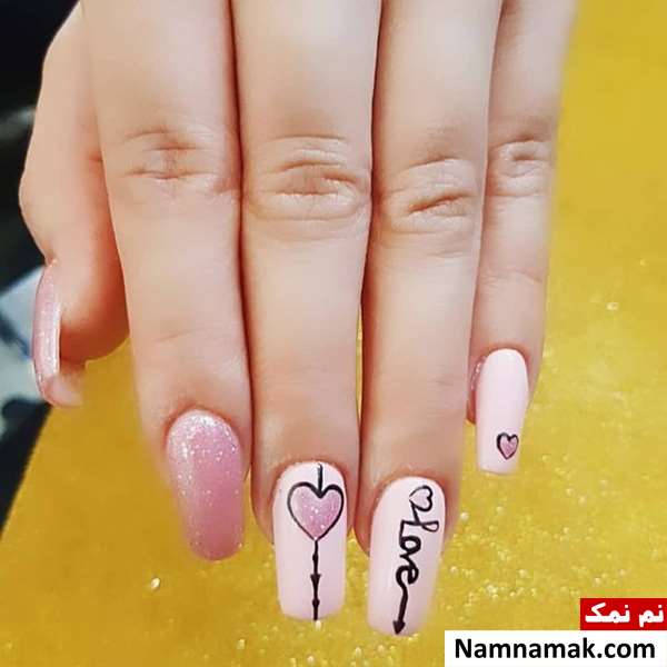 طرح ناخن رمانتیک