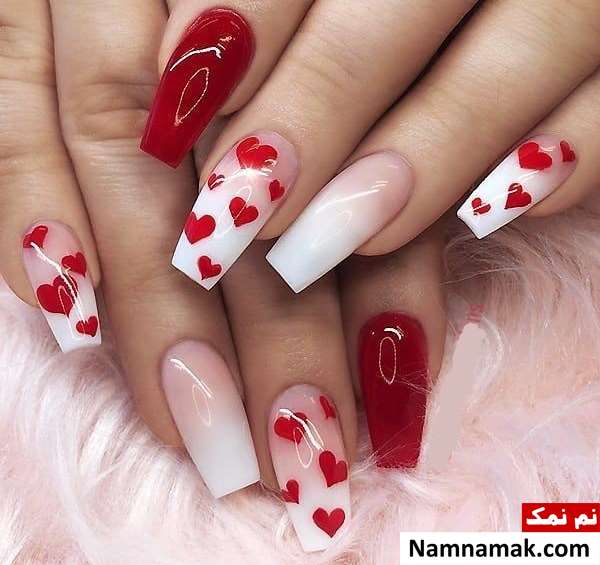 طرح ناخن رمانتیک