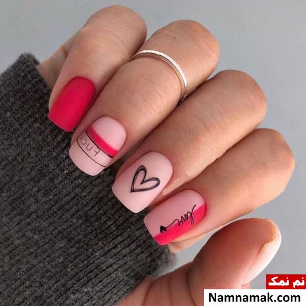 طرح ناخن رمانتیک